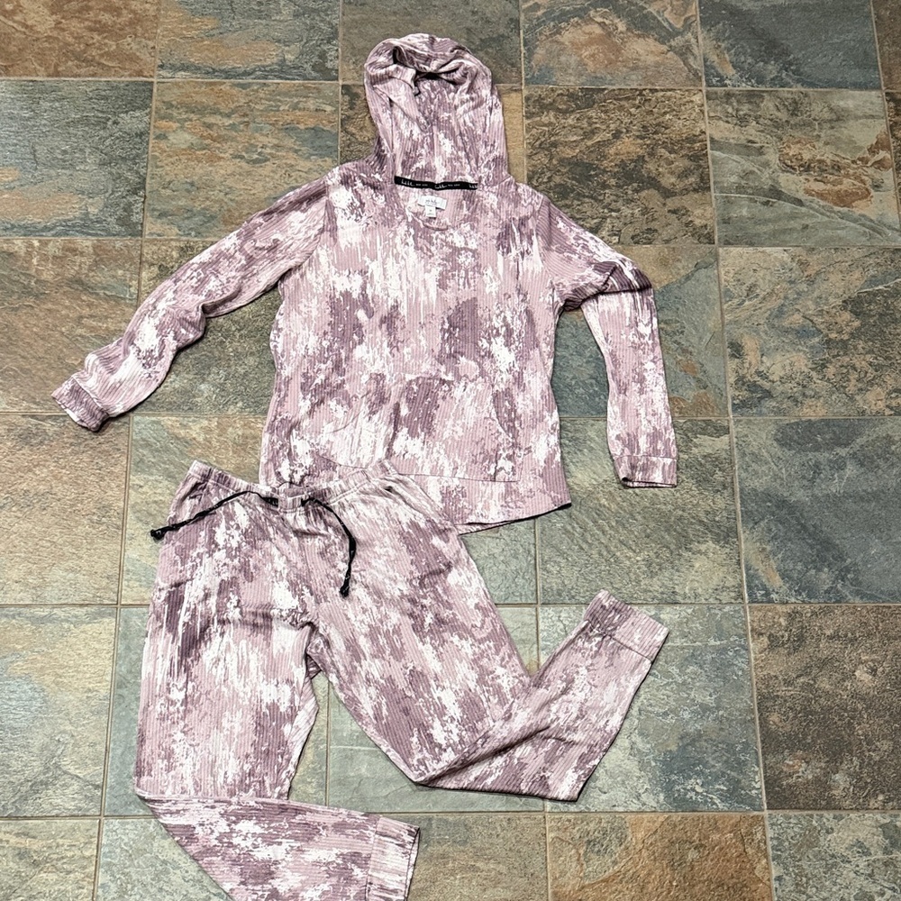Pink Tie-Dye Hoodie Lounge Set